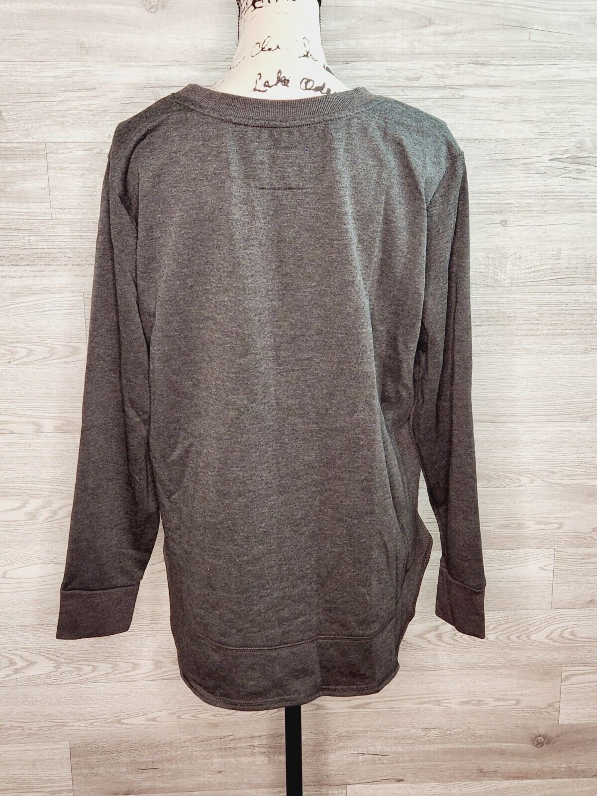 State of Mine Women's Gray & White Georgia Long Sleeve Sweatshirt Size XL