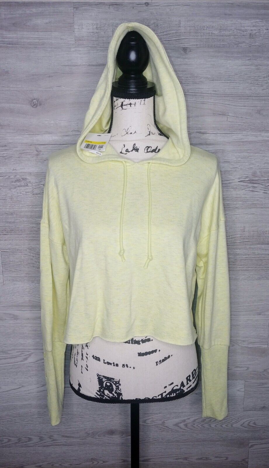 Nike Training Luxe Yoga Cropped Limelight Pullover Dri-Fit Hoodie Size Small