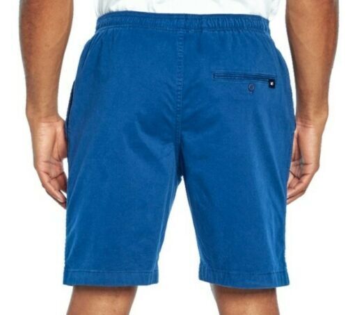 GAP Men's Navy Blue Pull-On Pocketed Tie Flat Front Stretch Shorts Size XL