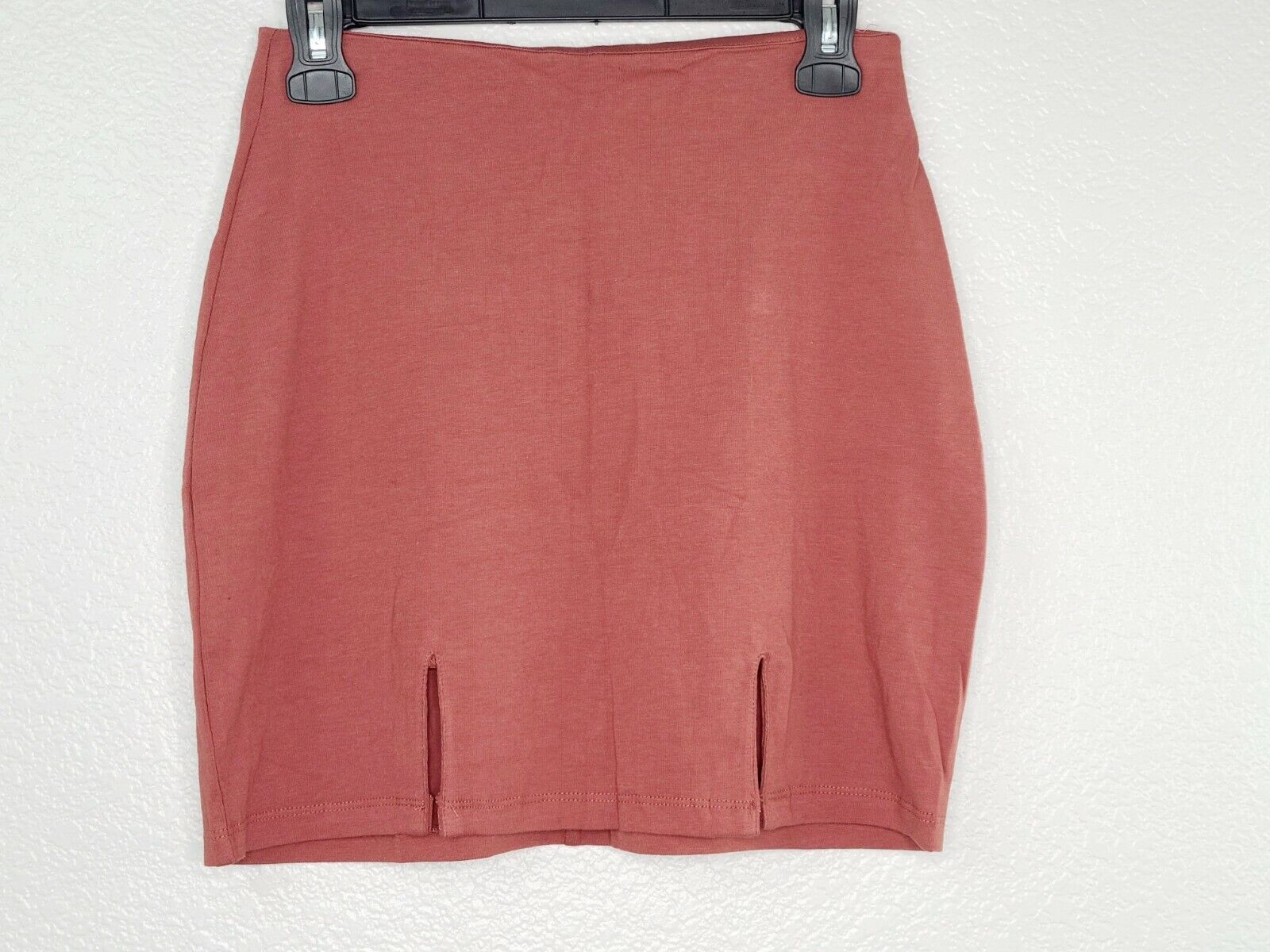 L.A. Hearts Women's Henna Burnt Orange Double Slit Mini Skirt Size Small