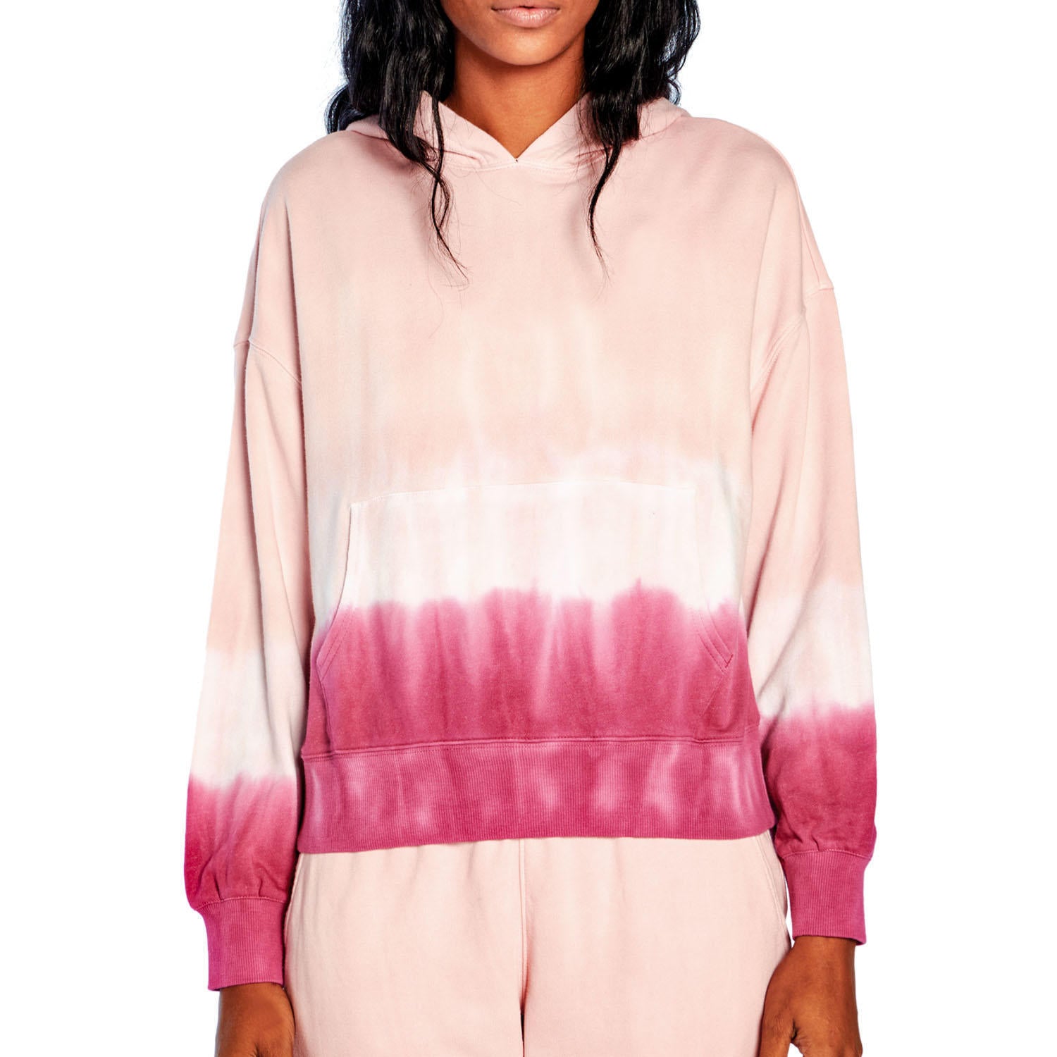 Wildfox Olivia Women's Multicolor Long Sleeve Tie-Dye Hoodie Sweatshirt Size Medium