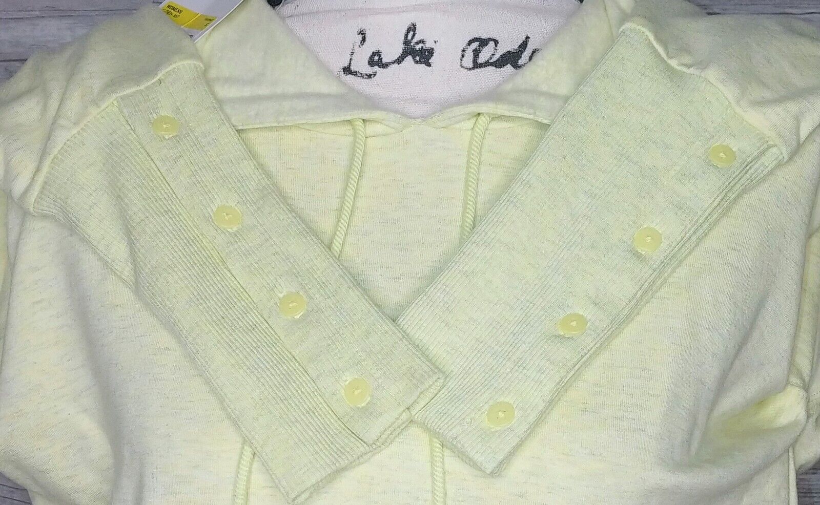 Nike Training Luxe Yoga Cropped Limelight Pullover Dri-Fit Hoodie Size Small