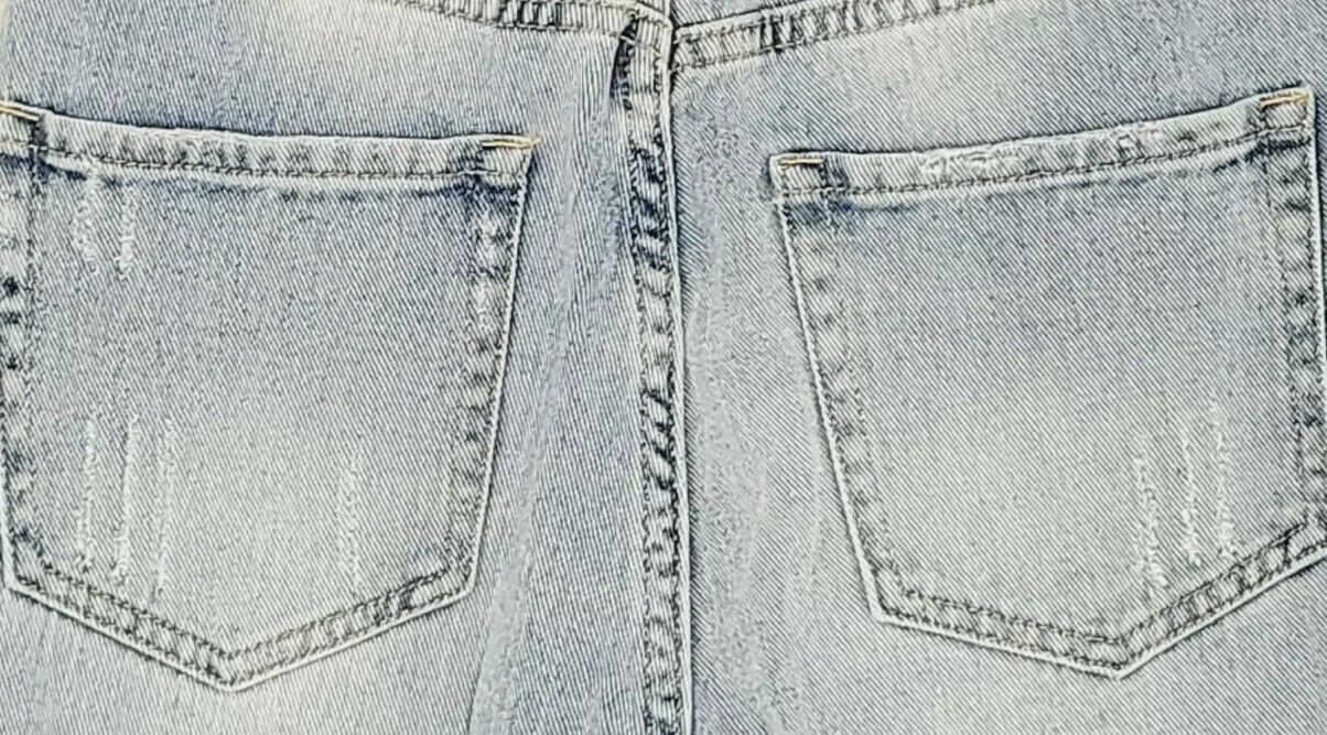 PacSun L.A. Women's Terra Blue High Rise Straight Distressed Jeans Size 26