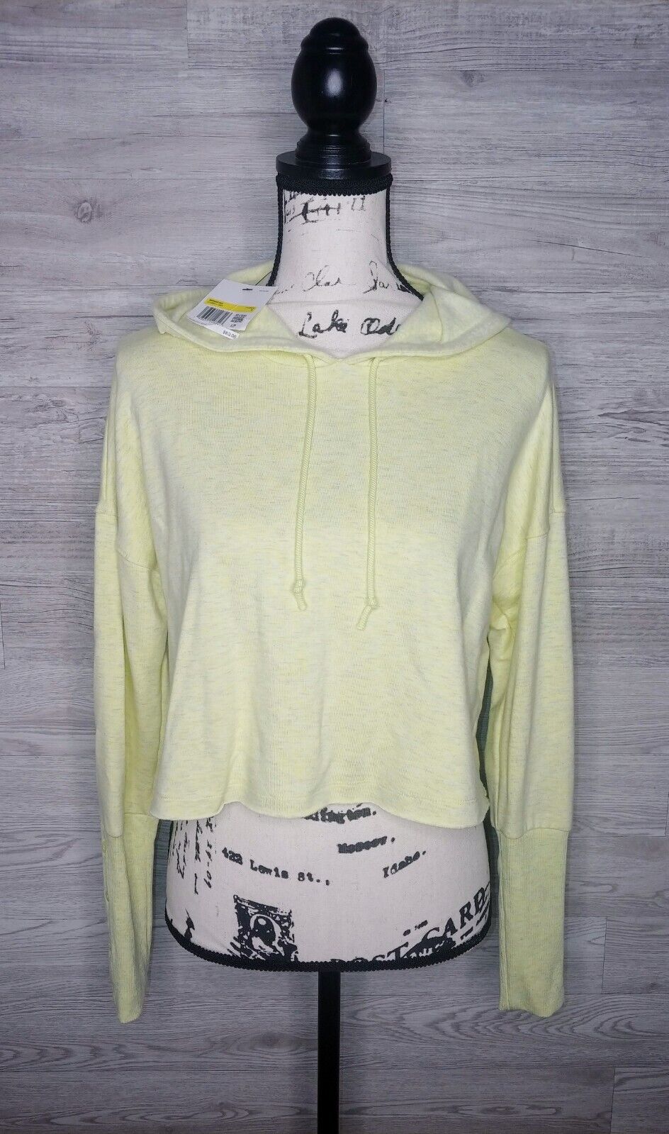 Nike Training Luxe Yoga Cropped Limelight Pullover Dri-Fit Hoodie Size Small