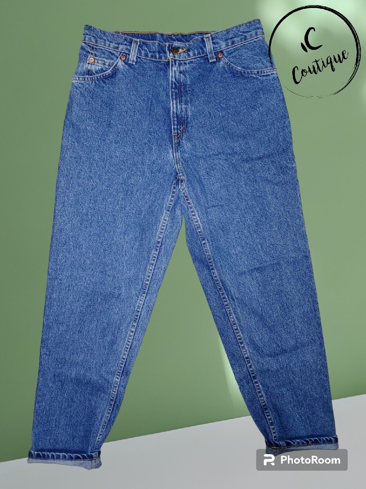 LEVIS Vintage 10950 High Rise Tapered Leg Relaxed Fit Denim Jeans Size 13