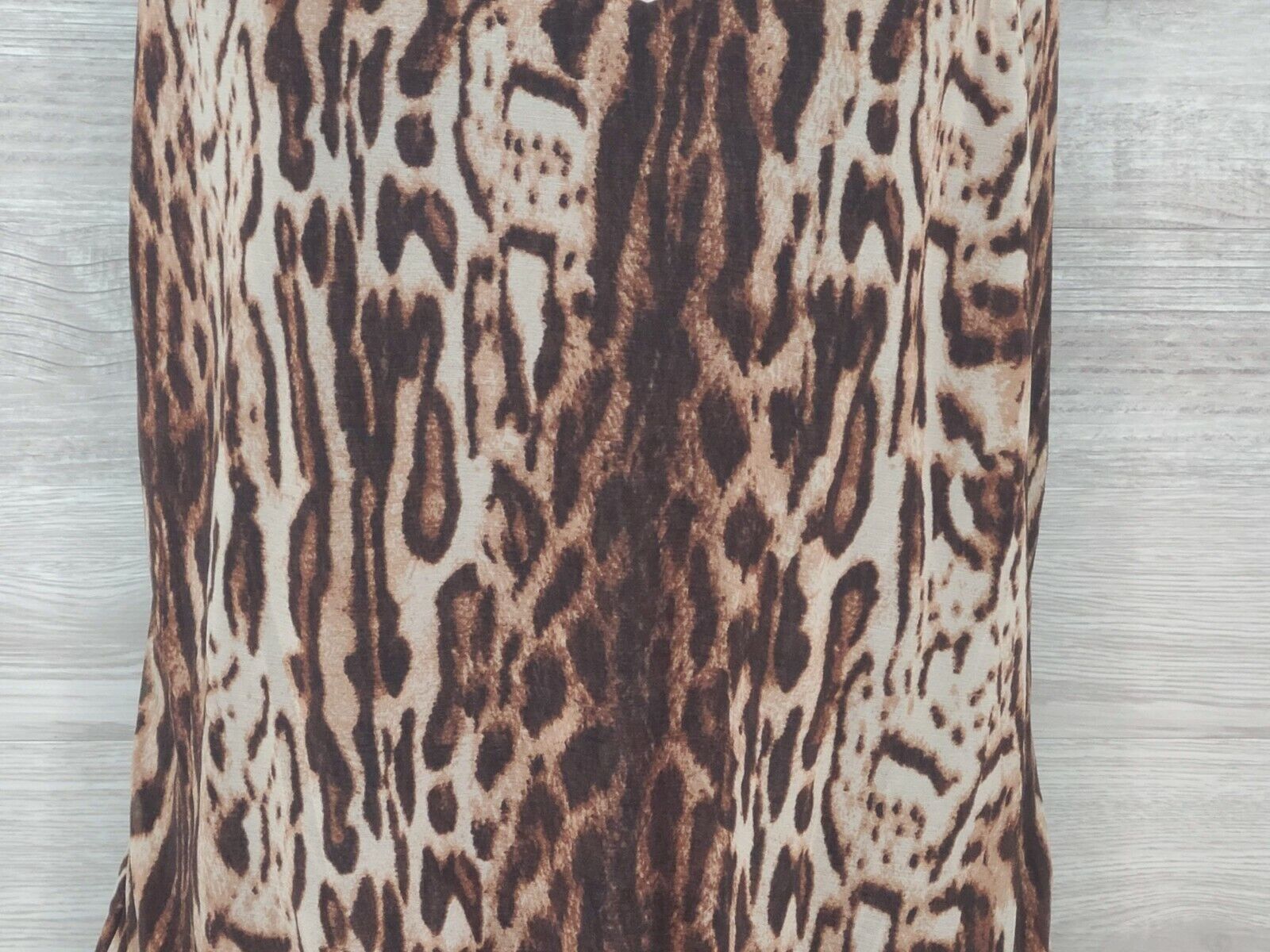 INC Women's Sleeveless Animal Print Tie-Front V-Neck Blouse Size Medium