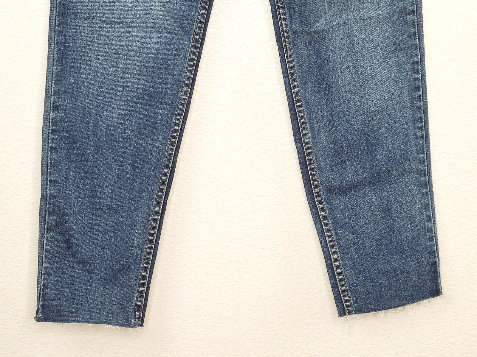 PacSun L.A. Womens Vintage Icon Mitchell Blue High Rise Frayed Hem Mom Jeans