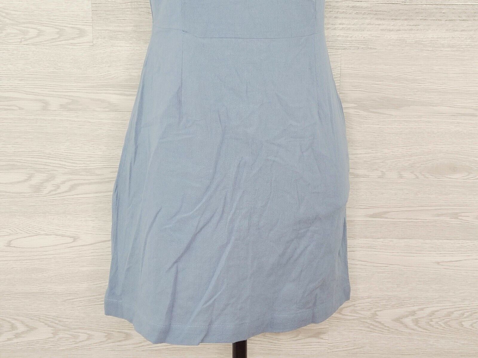 Me To We PacSun Women's Blue Linen Button Back Shift Dress