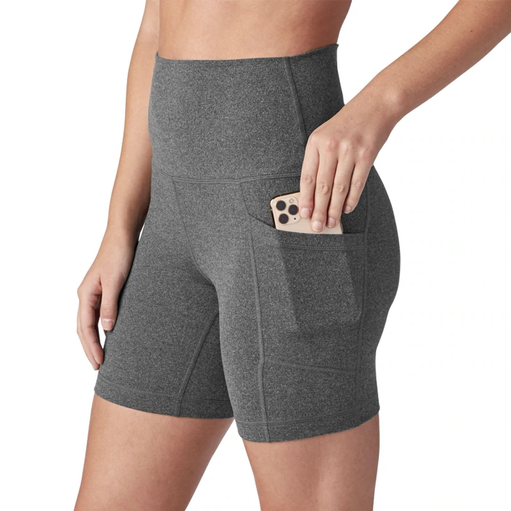 Member's Mark Women's Gray High Waist with Side Pockets Stretch Bike Short