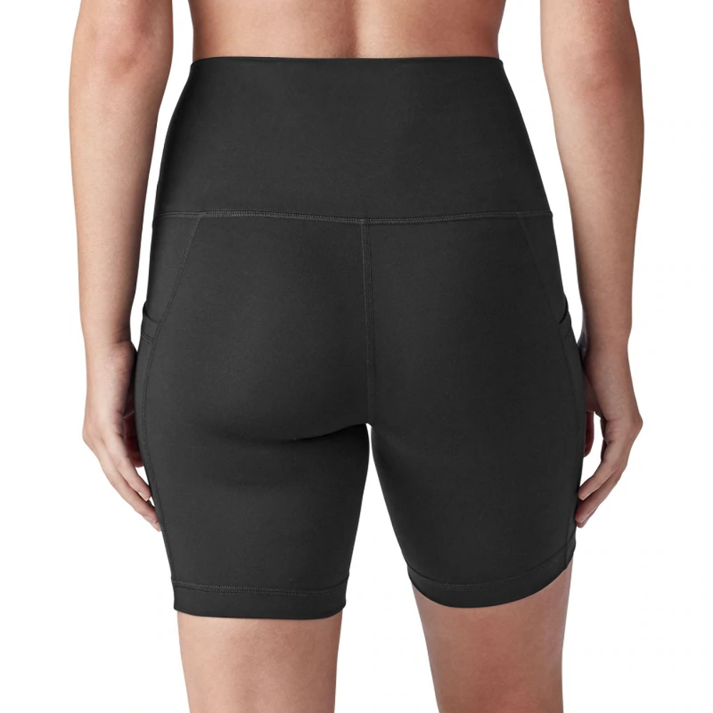 Member's Mark Women's Black High Waist with Side Pockets Stretch Bike Short