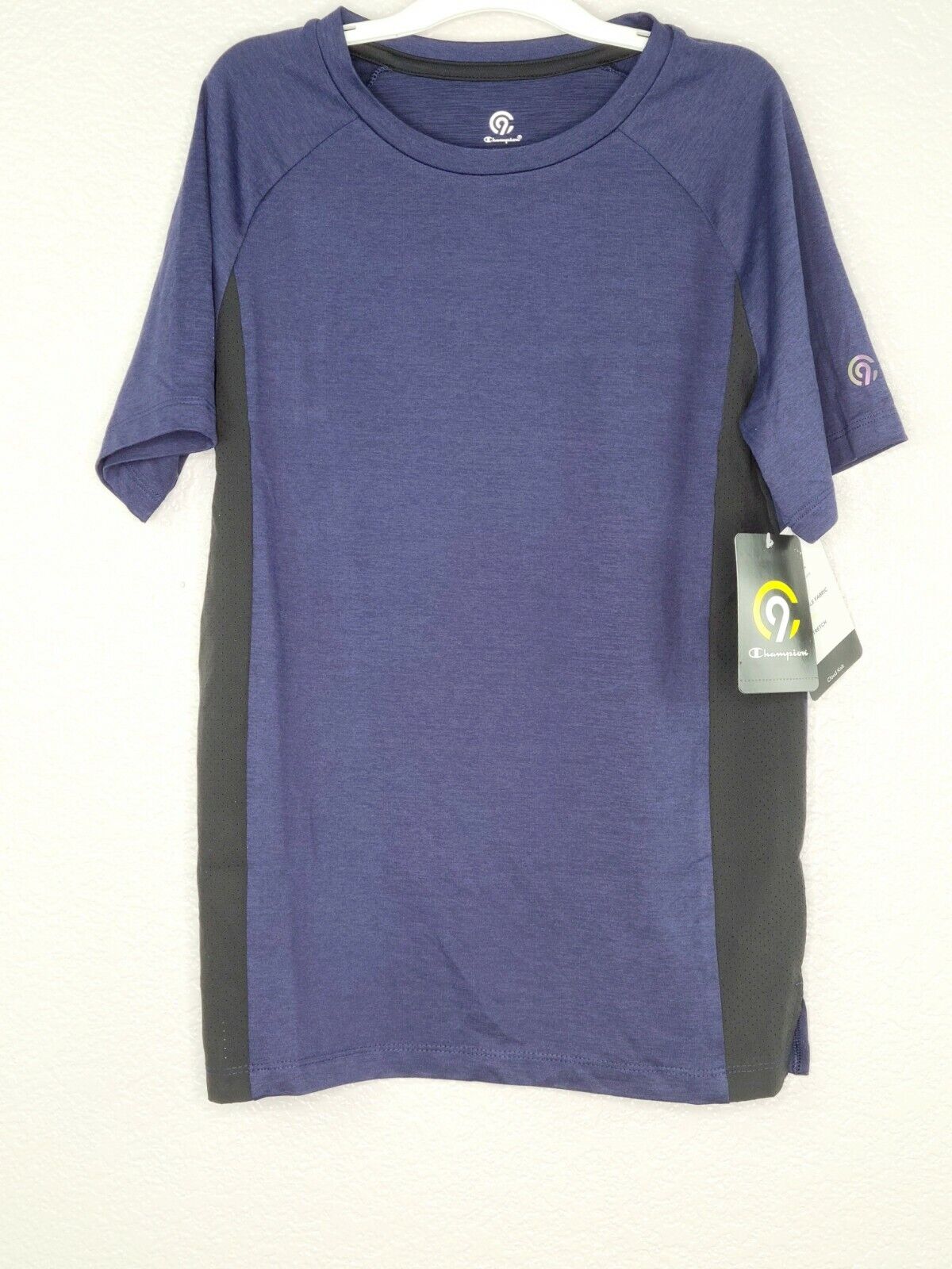 Champion C9 Boys' Purple & Black Cloud Knit Breathable Stretch Athletic Tee