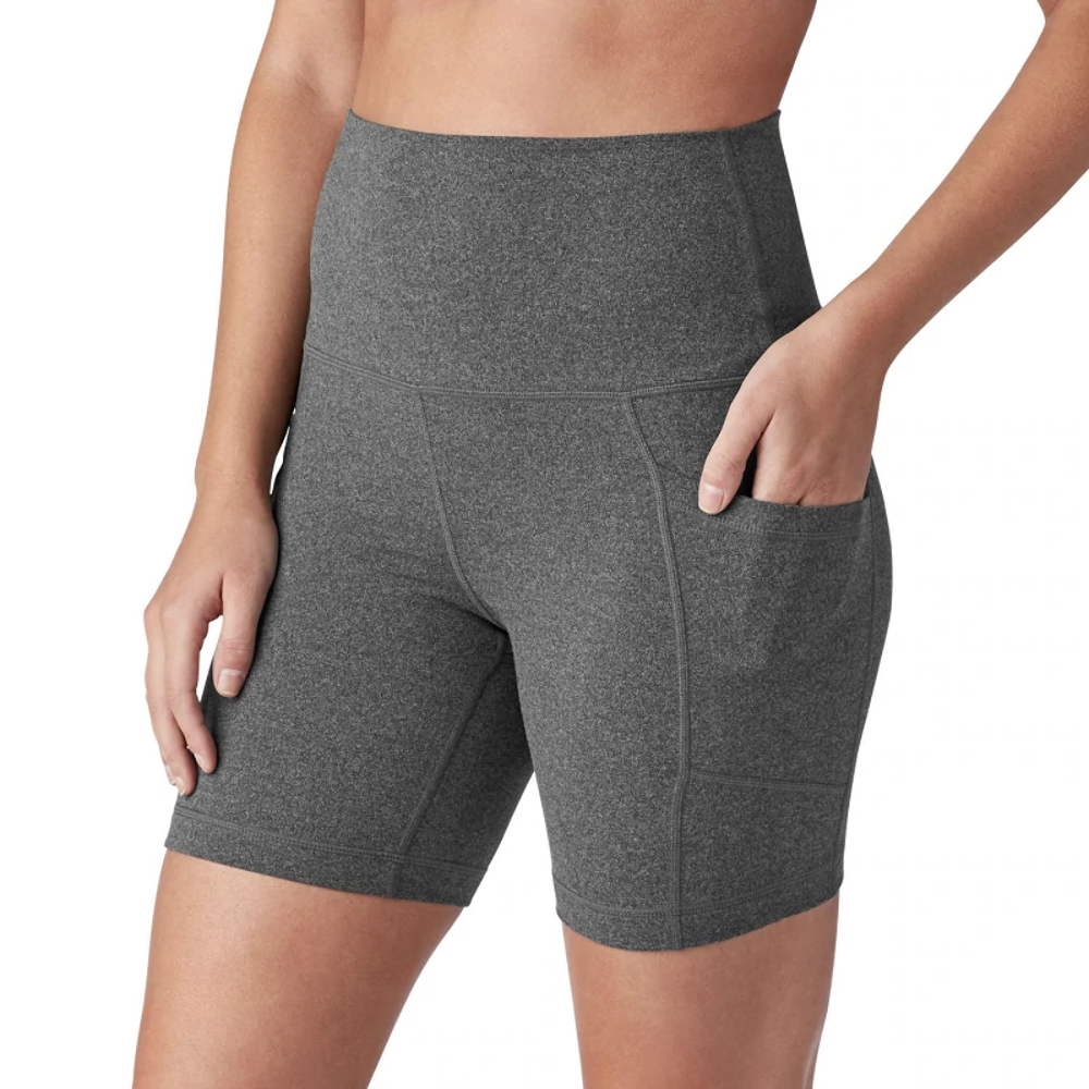 Member's Mark Women's Gray High Waist with Side Pockets Stretch Bike Short