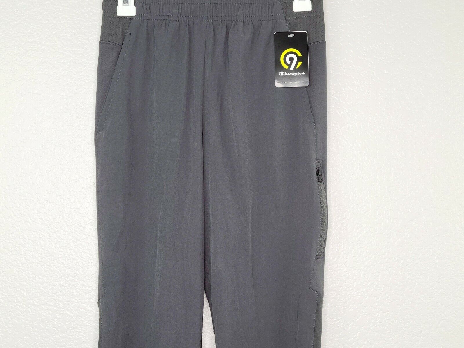 Champion C9 Duo Dry Boys' Charcoal Zip Pocket Reflective Athletic Pants