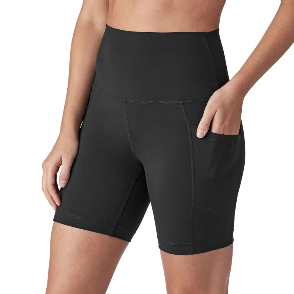 Member's Mark Women's Black High Waist with Side Pockets Stretch Bike Short