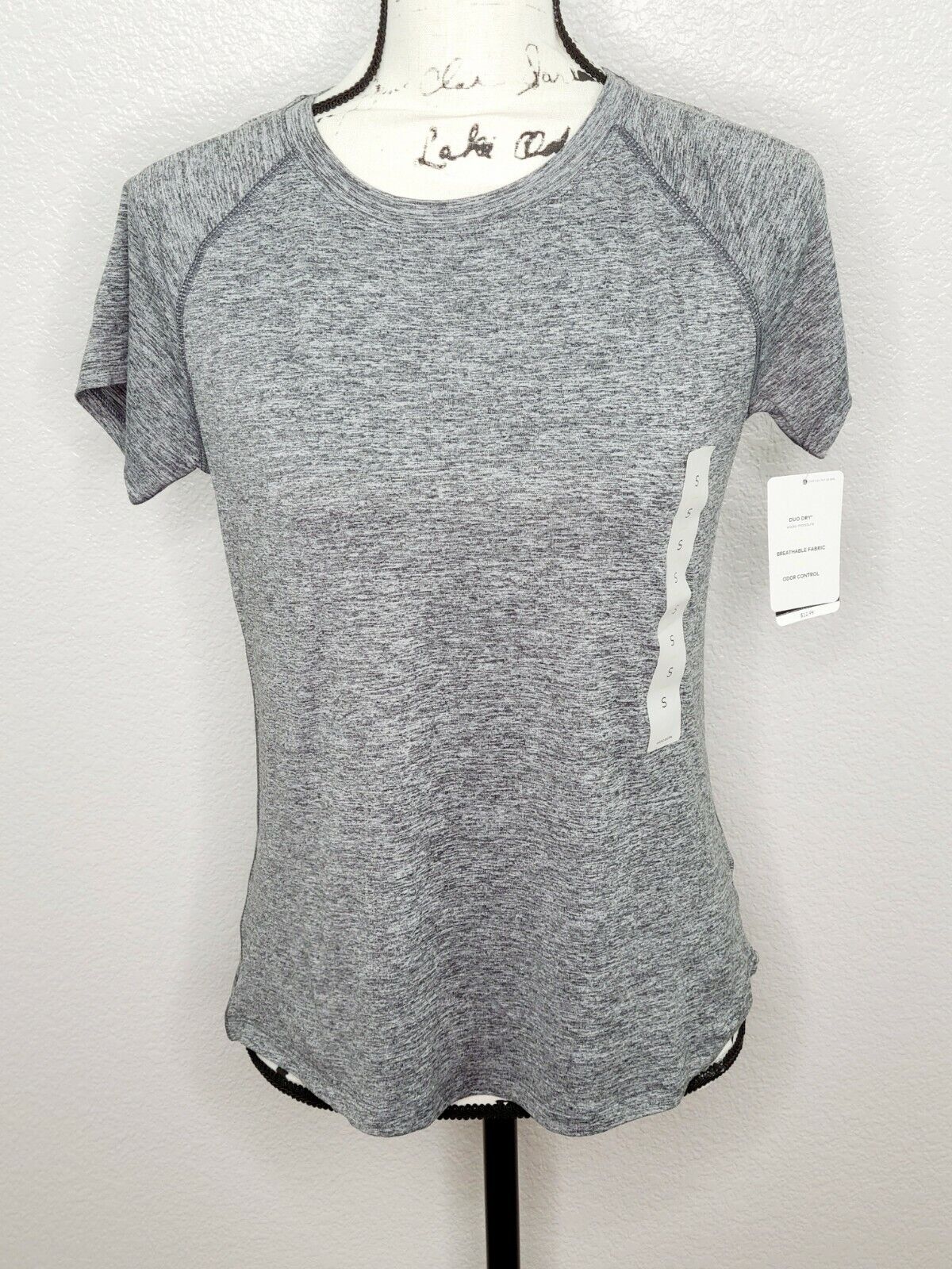 Champion C9 Duo Dry Everyday Women's Black Heather Cloud Knit Athletic Shirt