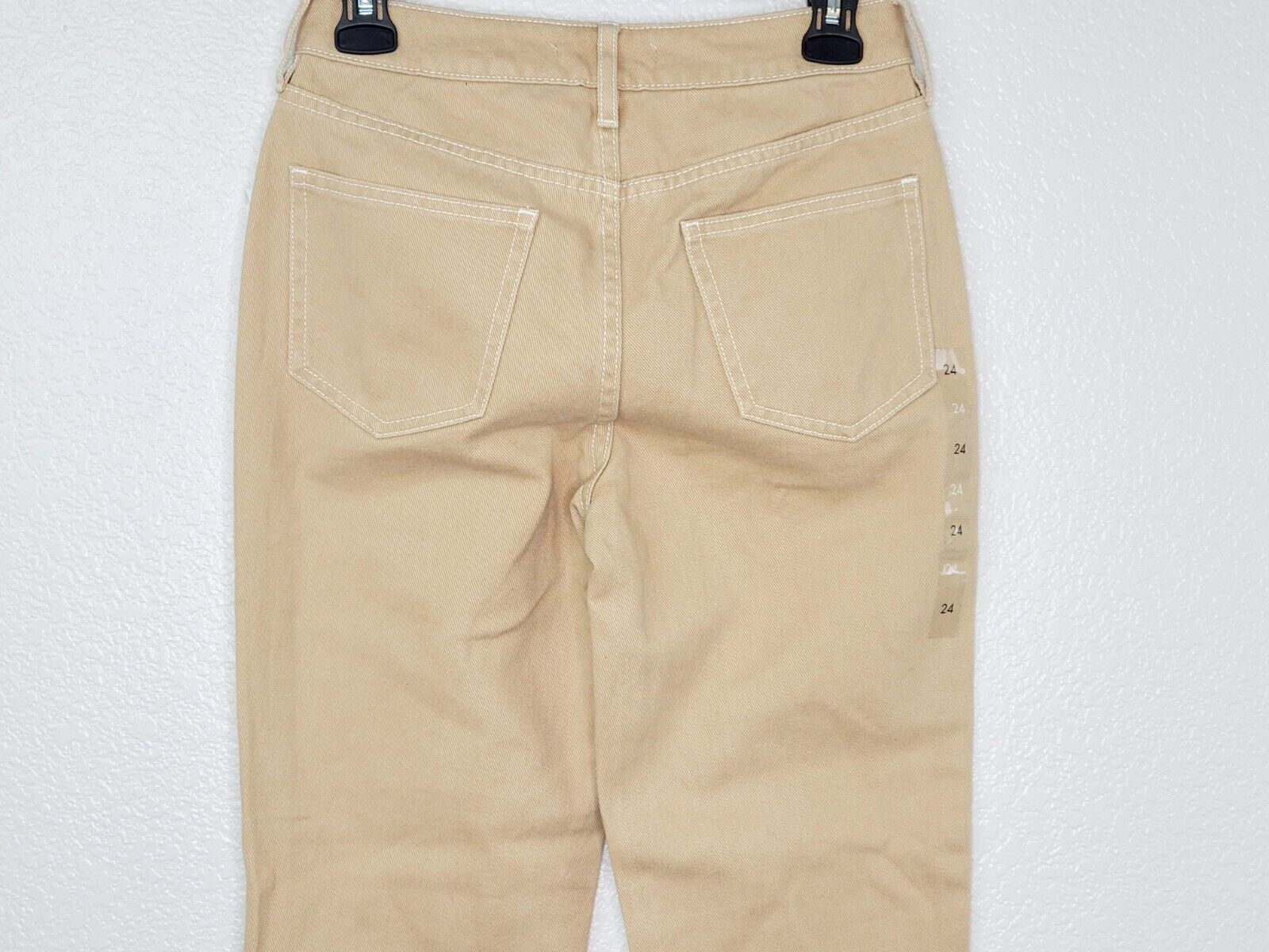 PacSun L.A. Women's Camel Beige Denim High Rise Utility Relaxed Leg Jeans