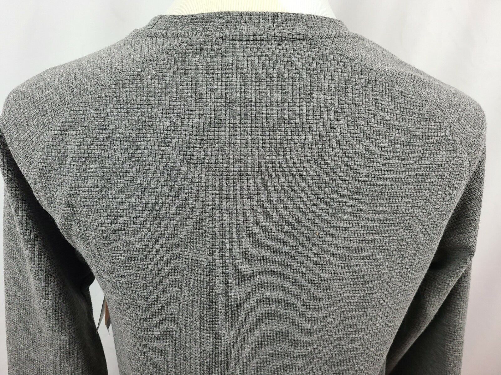 Champion C9 Men's Light Gray Waffle Knit Stretch Crew Neck Sweatshirt