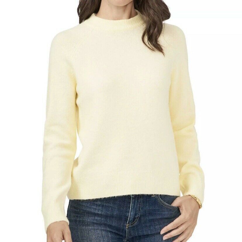 Vince Camuto Women's Yellow Long Sleeve Lightweight Mock Neck Sweater