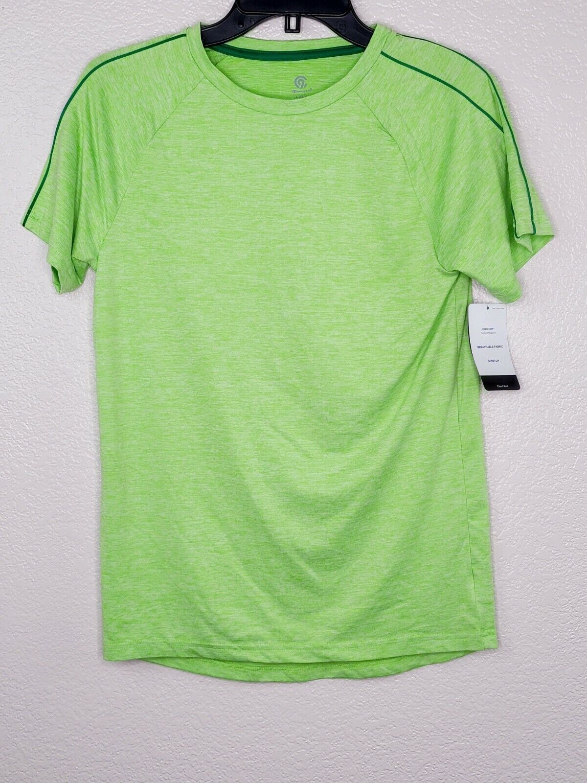 Champion C9 Boys' Green Heather Cloud Knit Breathable Stretch Athletic Tee