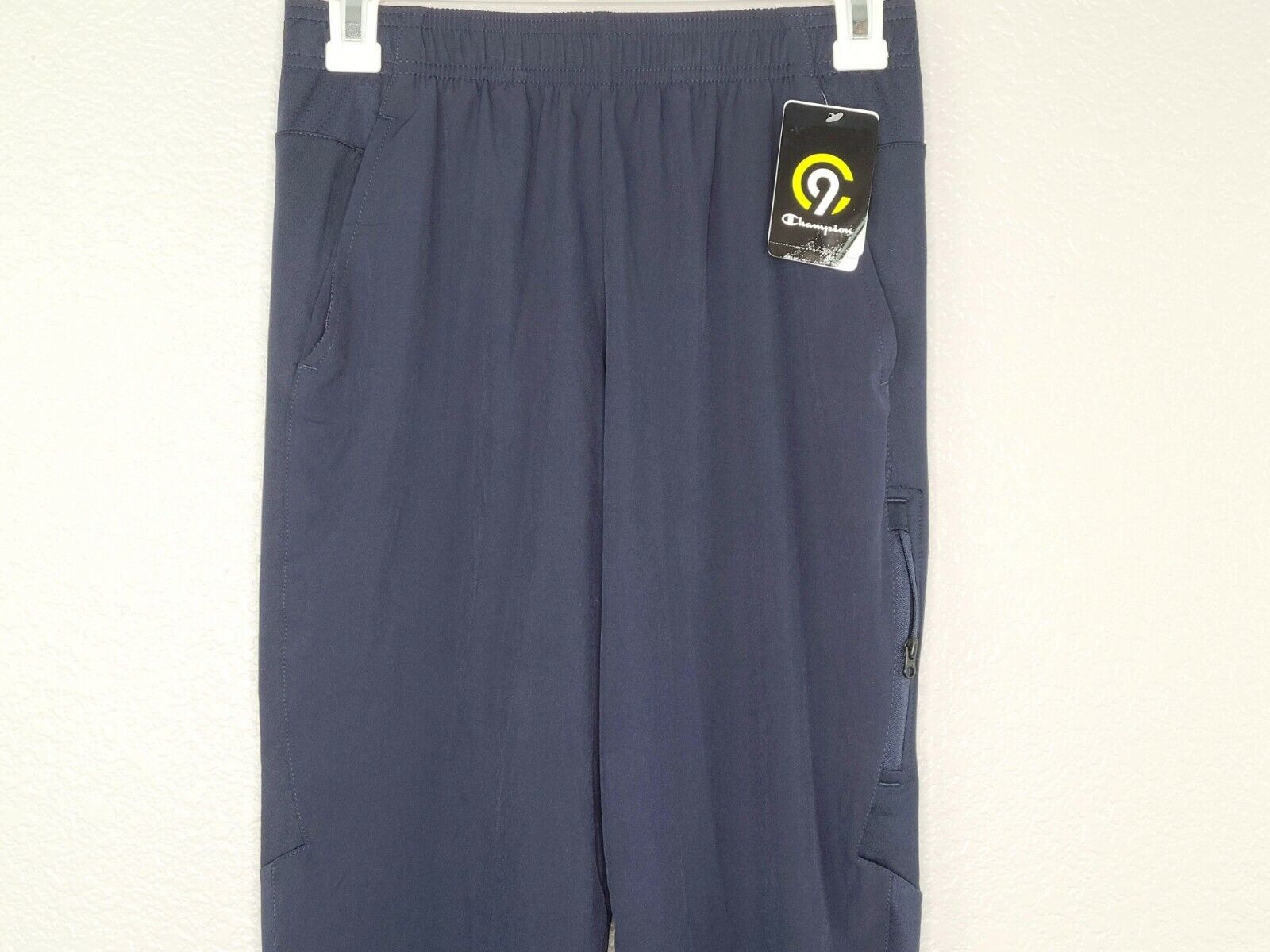 Champion C9 Duo Dry Boys' Navy Blue Zip Pocket Reflective Athletic Pants