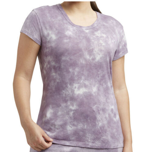 Member's Mark Women's Purple Luxe Tie Dye Soft Relaxed Fit Short Sleeve Tee