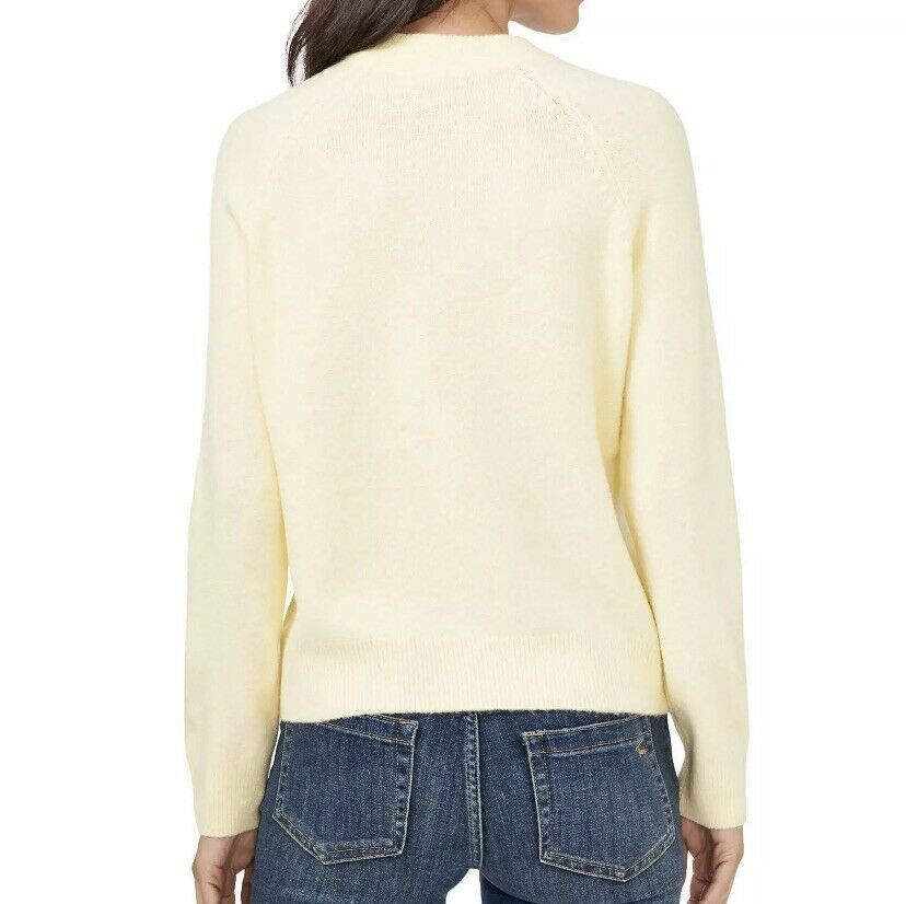 Vince Camuto Women's Yellow Long Sleeve Lightweight Mock Neck Sweater