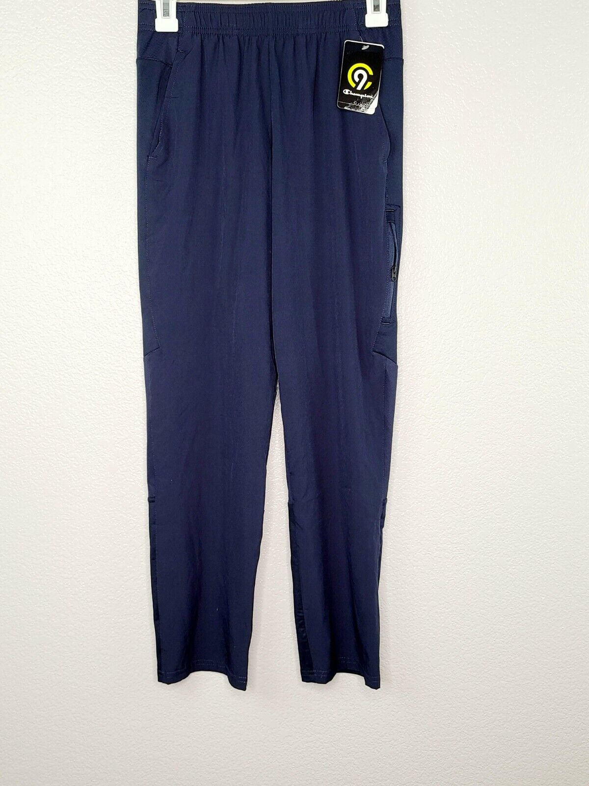 Champion C9 Duo Dry Boys' Navy Blue Zip Pocket Reflective Athletic Pants