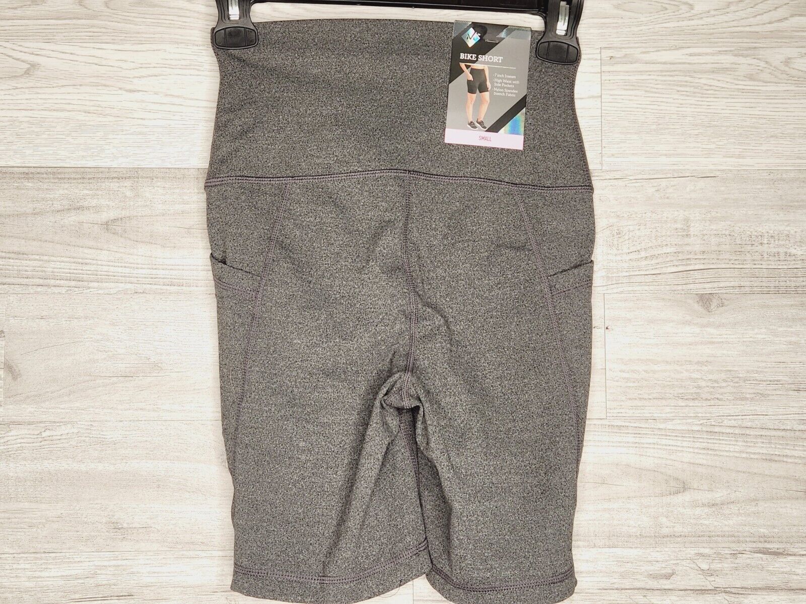 Member's Mark Women's Gray High Waist with Side Pockets Stretch Bike Short