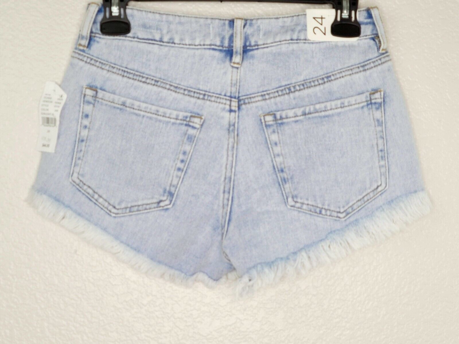 PacSun L.A. Women's Sunlight Blue High Rise Distressed Festival Shorts