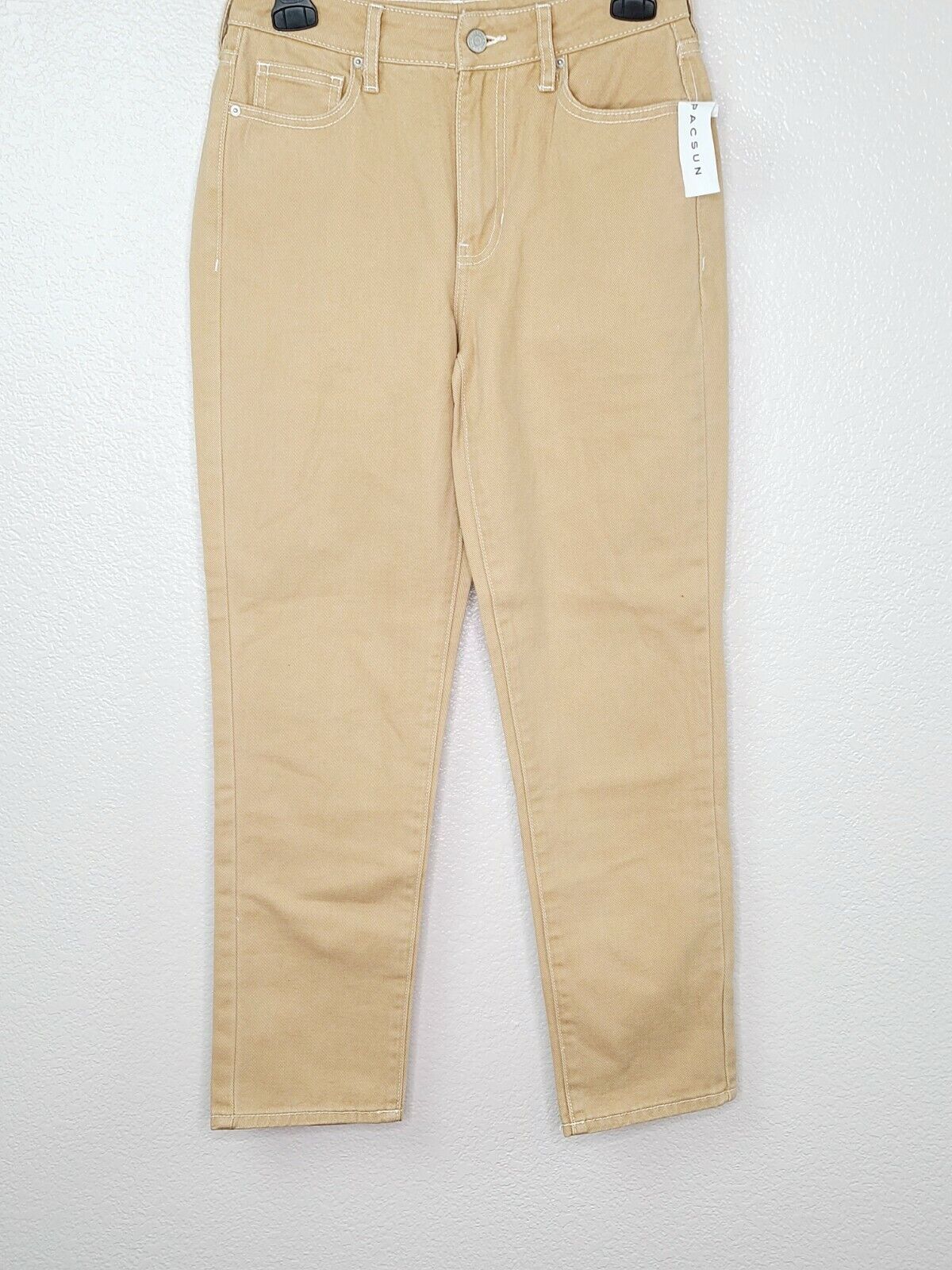 PacSun L.A. Women's Camel Beige Denim High Rise Utility Relaxed Leg Jeans