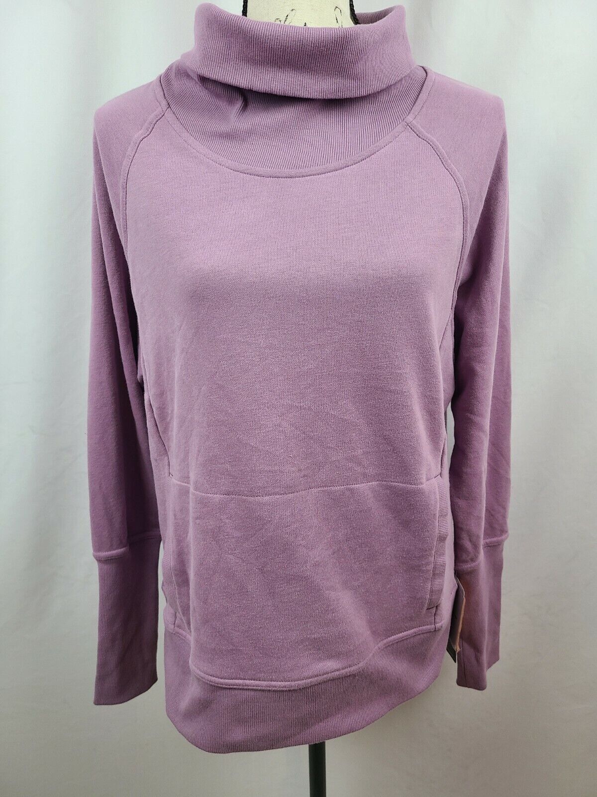 Champion C9 Women's Mauve Mist Long Sleeve French Terry Turtleneck Sweatshirt