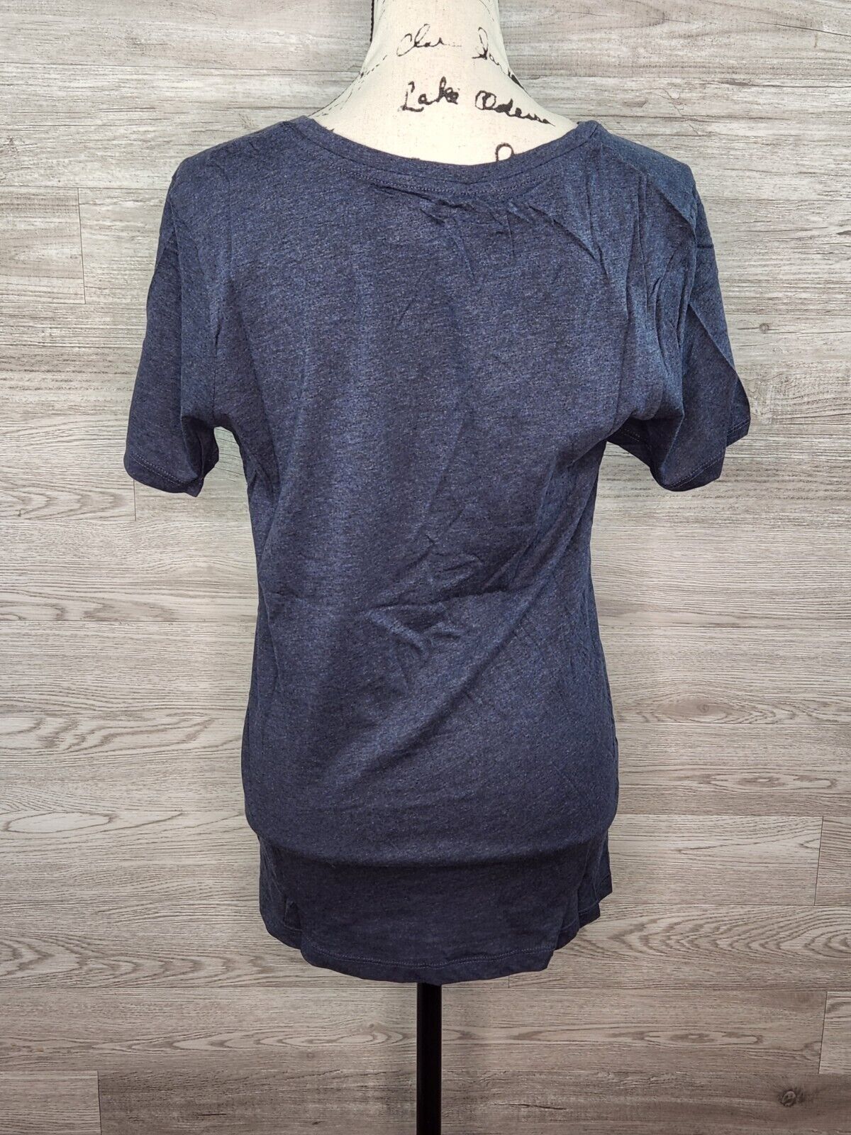 Eddie Bauer Women's Heather Midnight Navy Short Sleeve Scoop Neck Casual Tee