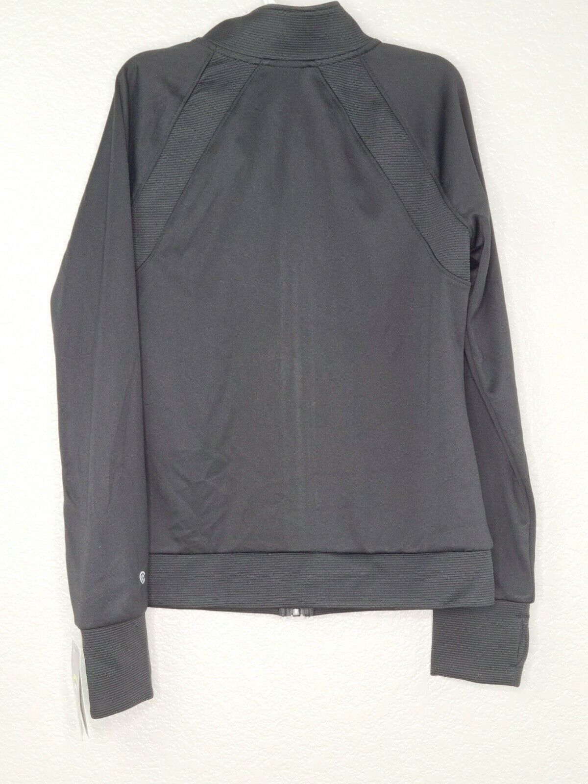 Champion C9 Duo Dry Girls Black Long Sleeve Full Zip Athletic Track Jacket