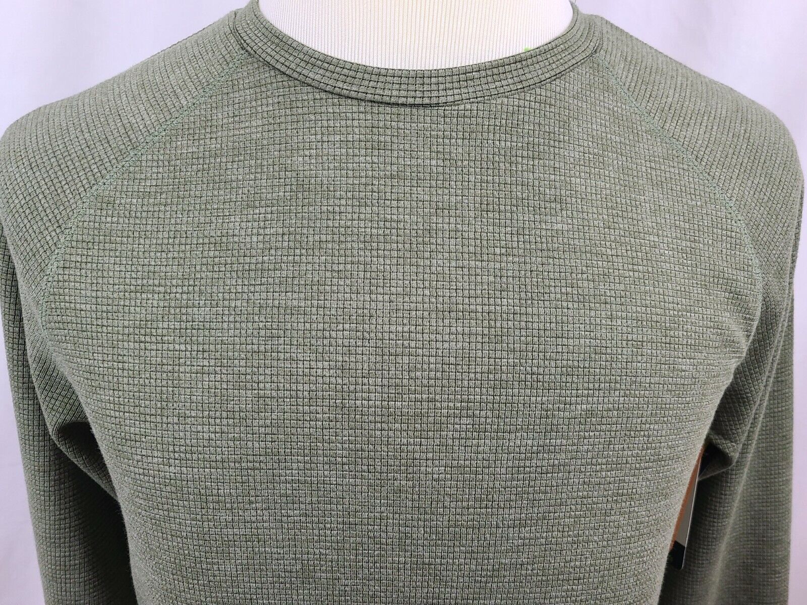 Champion C9 Men's Light Green Waffle Knit Stretch Crew Neck Sweatshirt