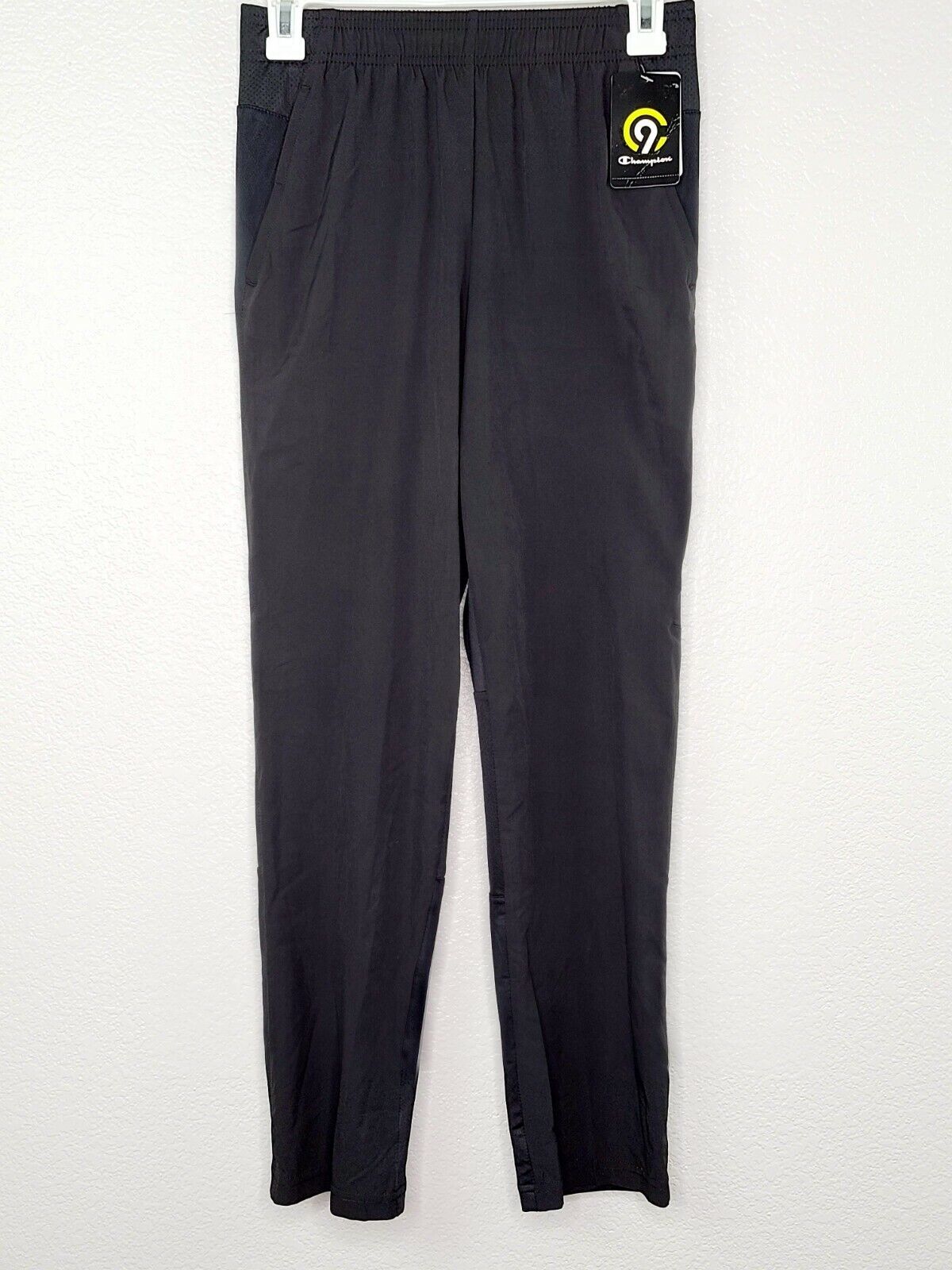 Champion C9 Duo Dry Boys' Ebony Black Zip Pocket Reflective Athletic Pants