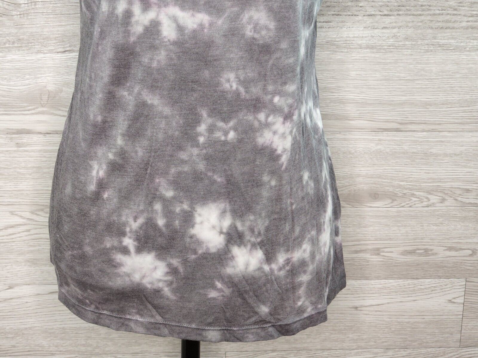 Member's Mark Women's Gray Luxe Tie Dye Soft Relaxed Fit Short Sleeve Tee