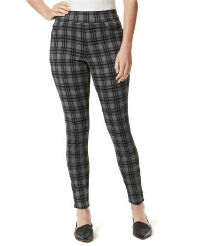 Nine West Jeans Women's Heidi Glasgow Plaid Pull-On Stretch Skinny Jeans