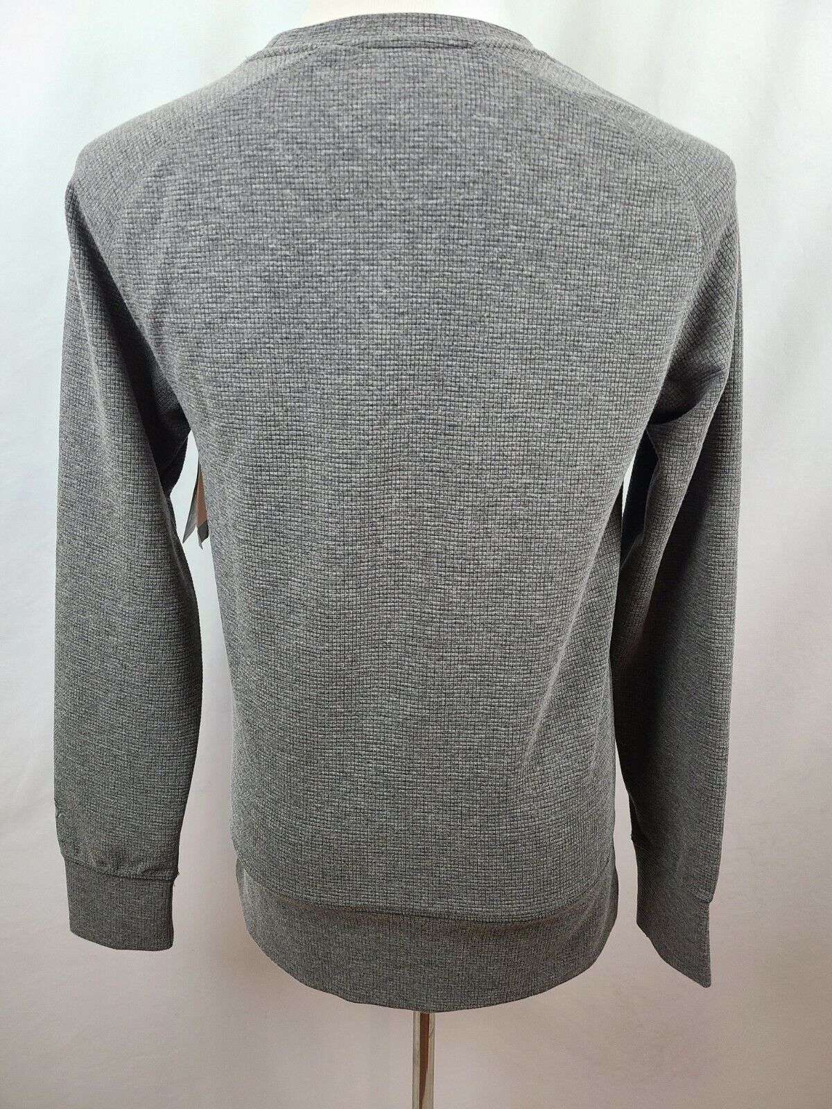 Champion C9 Men's Light Gray Waffle Knit Stretch Crew Neck Sweatshirt