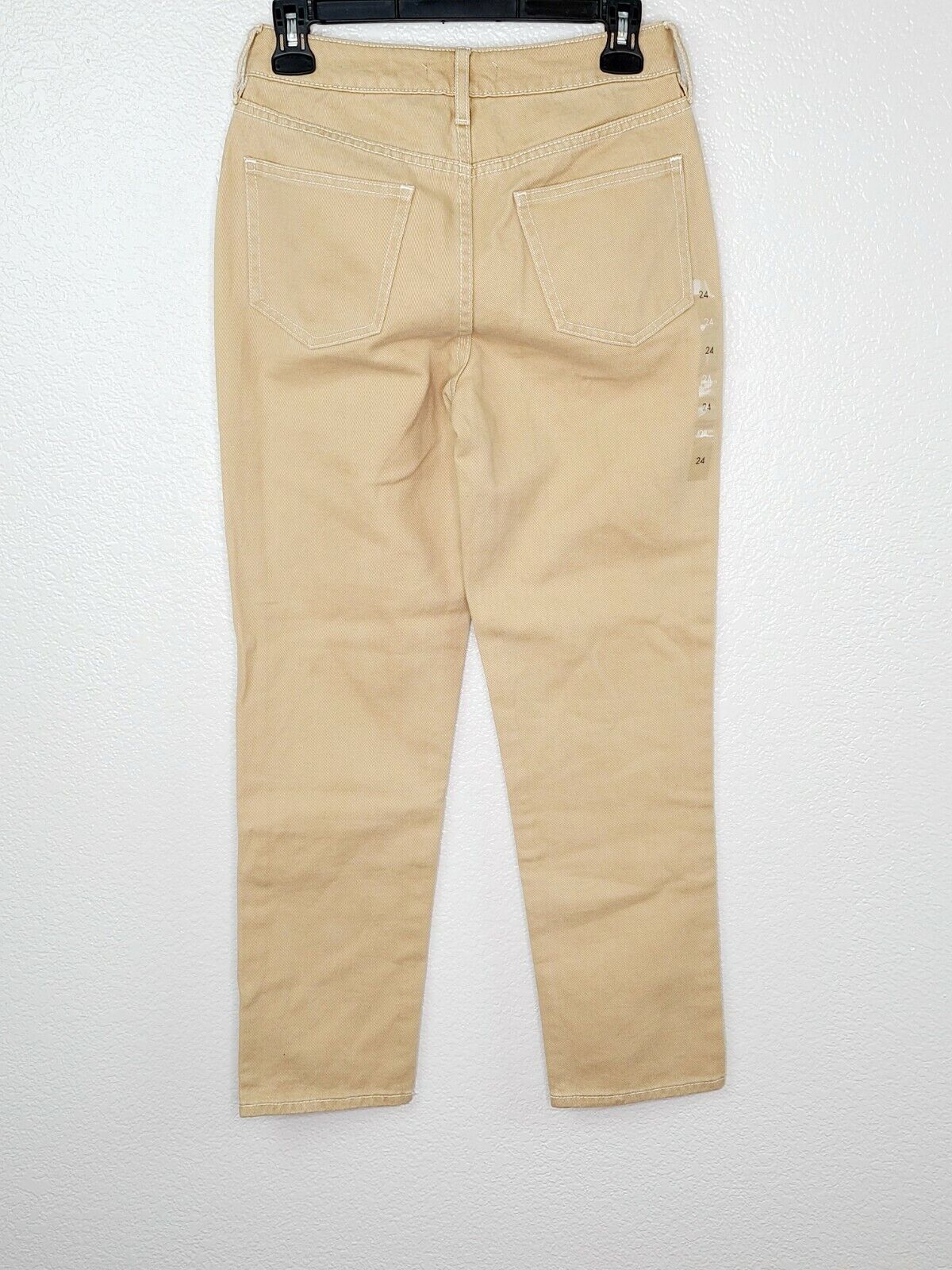 PacSun L.A. Women's Camel Beige Denim High Rise Utility Relaxed Leg Jeans