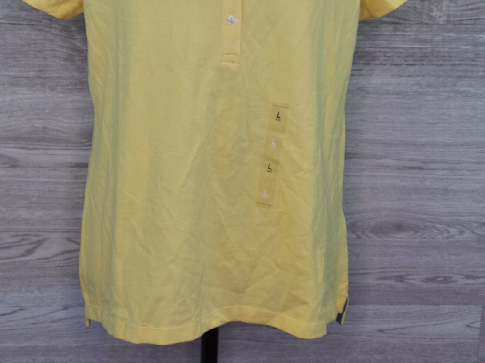 Tommy Hilfiger Women's Yellow Short Sleeve Heritage Short Sleeve Polo Shirt