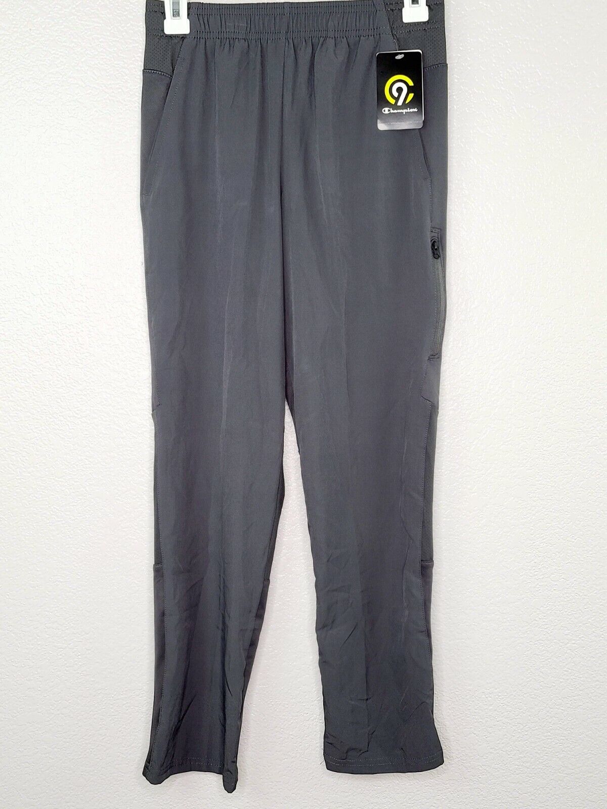 Champion C9 Duo Dry Boys' Charcoal Zip Pocket Reflective Athletic Pants