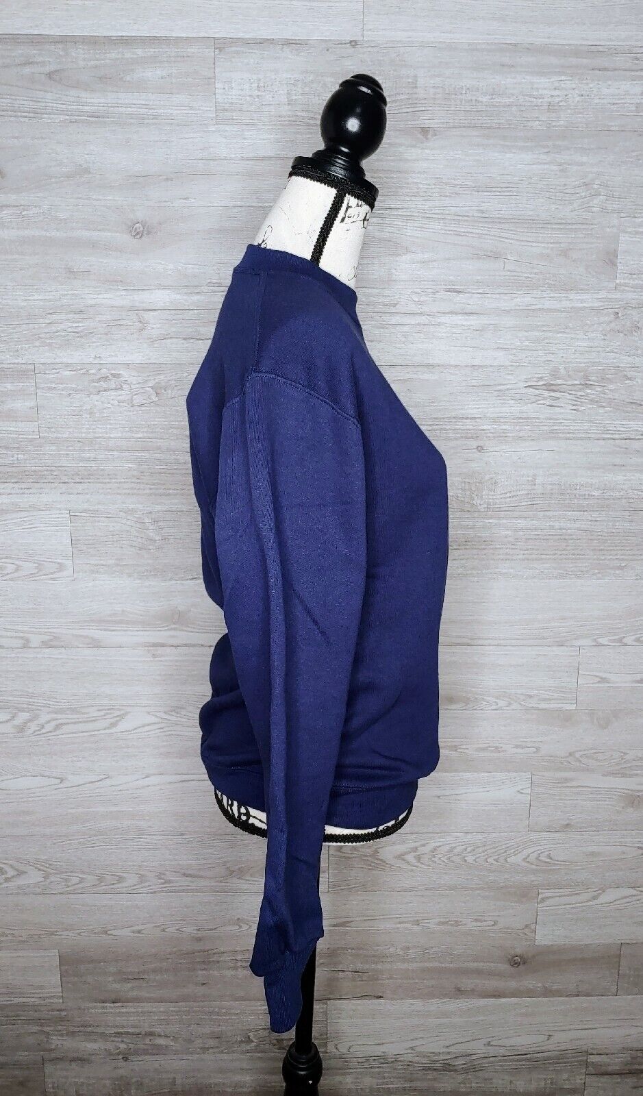 Vintage Jerzees Super Sweats 90s Crew Neck Navy Blue Sweatshirt Unisex Size Small