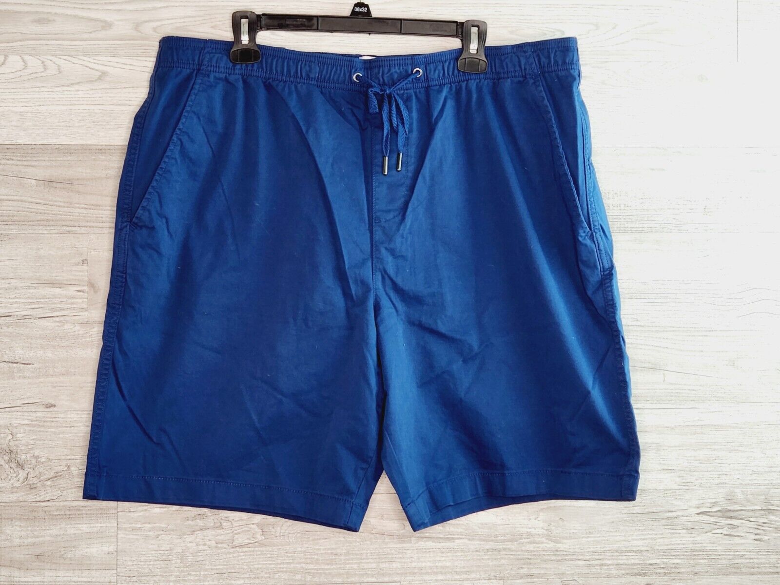 GAP Men's Navy Blue Pull-On Pocketed Tie Flat Front Stretch Shorts Size XL