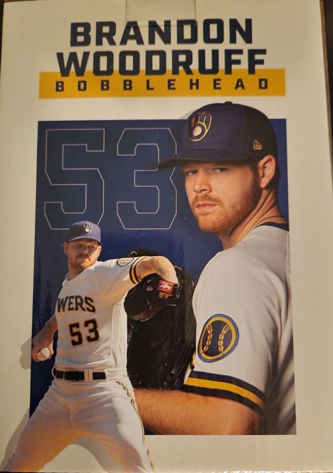 Milwaukee Brewers MLB Brandon Woodruff #53 2022 Bobblehead All Fan Giveaway