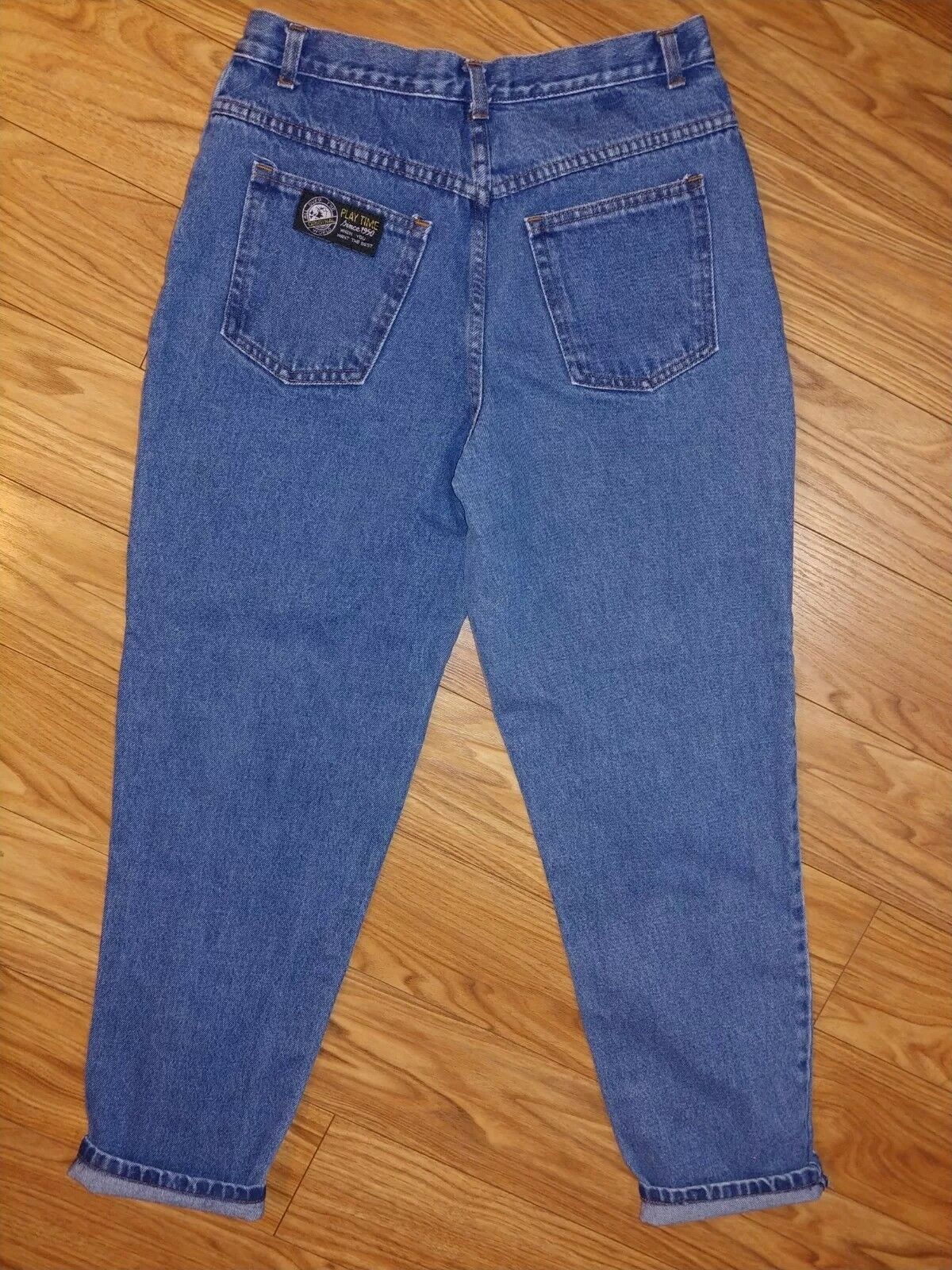 VINTAGE Preloved Lee/Levis 80s Play Time High Rise Tapered Denim Mom Jeans Size 11/12