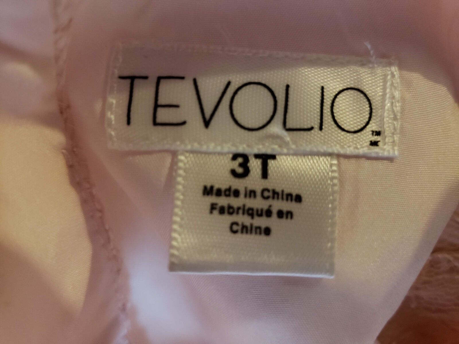 Tevolio Girl's Lace Empire Waist Flower Girl Dress Pale Peach Size 3T