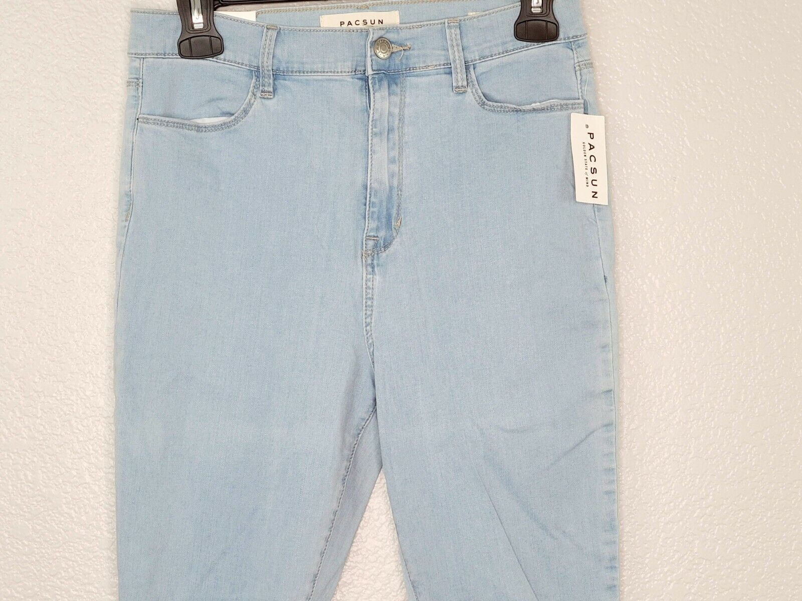 PacSun L.A. Women's Bundy Blue Super High Rise Distressed Jegging Size 28