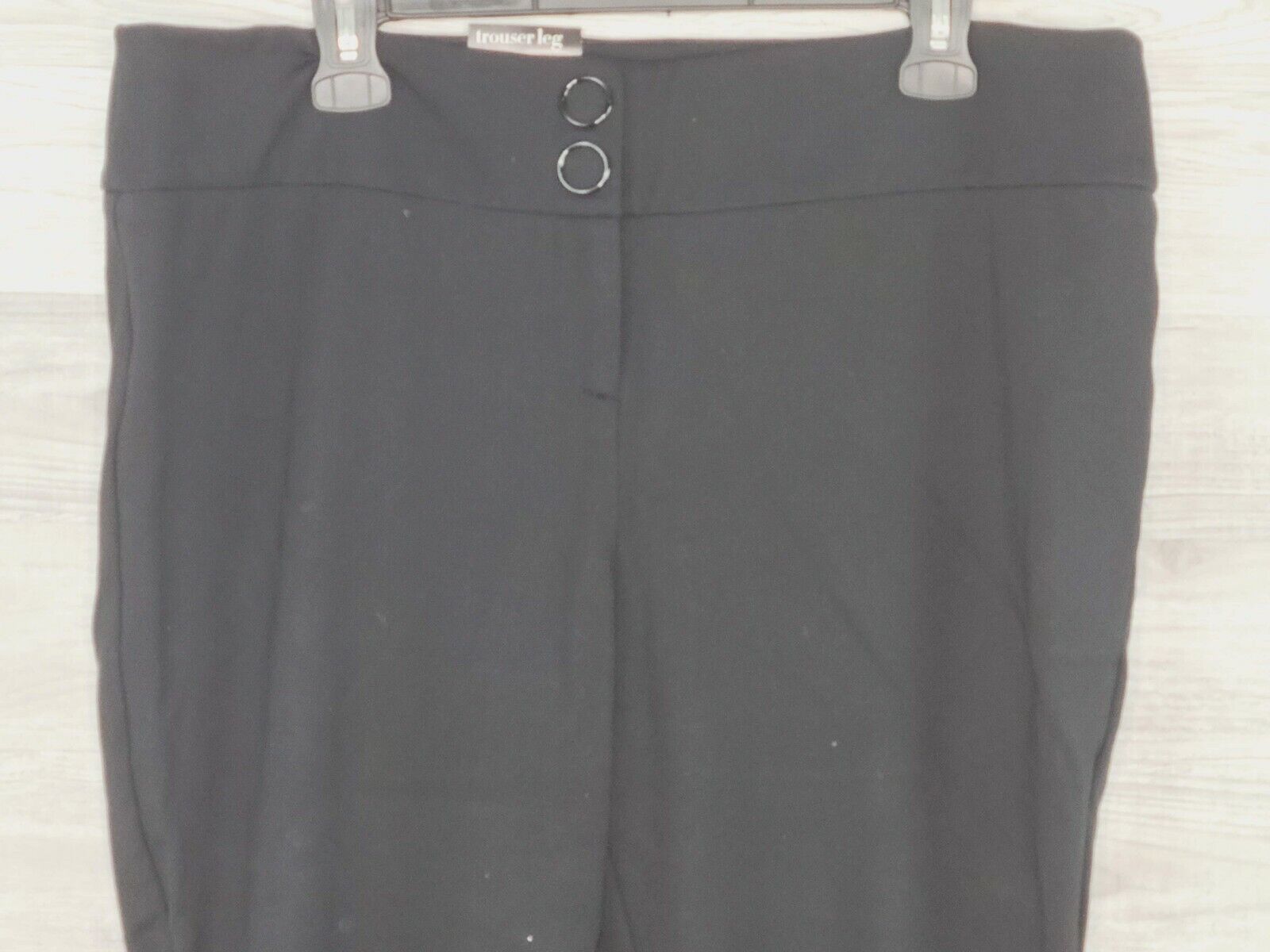 Alfani Women's Black Tummy Control 2 Snap Trouser Leg Pants Size 14