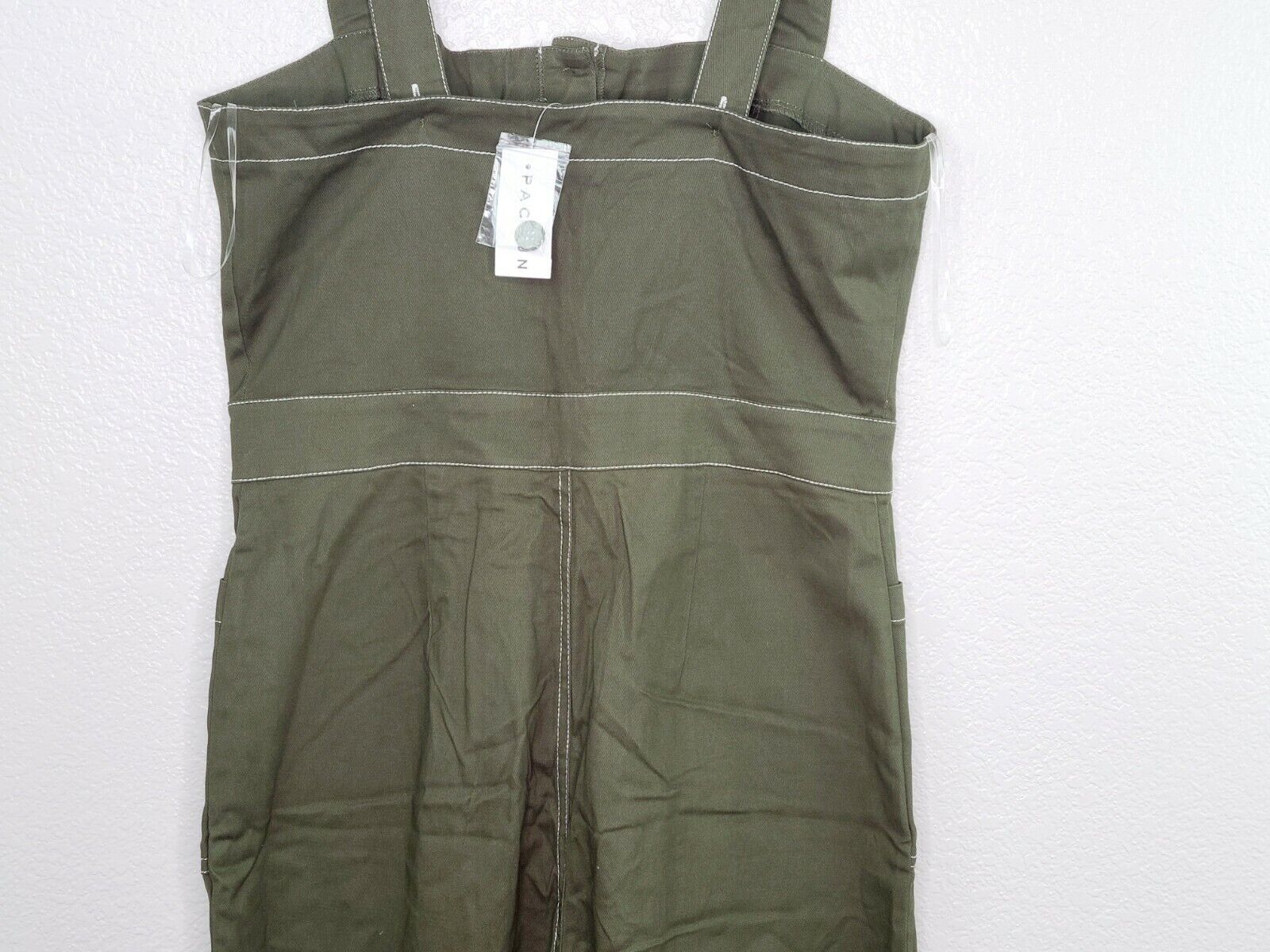 Kendall & Kylie Women's Olive Green & White Utility Jumpsuit Size XS