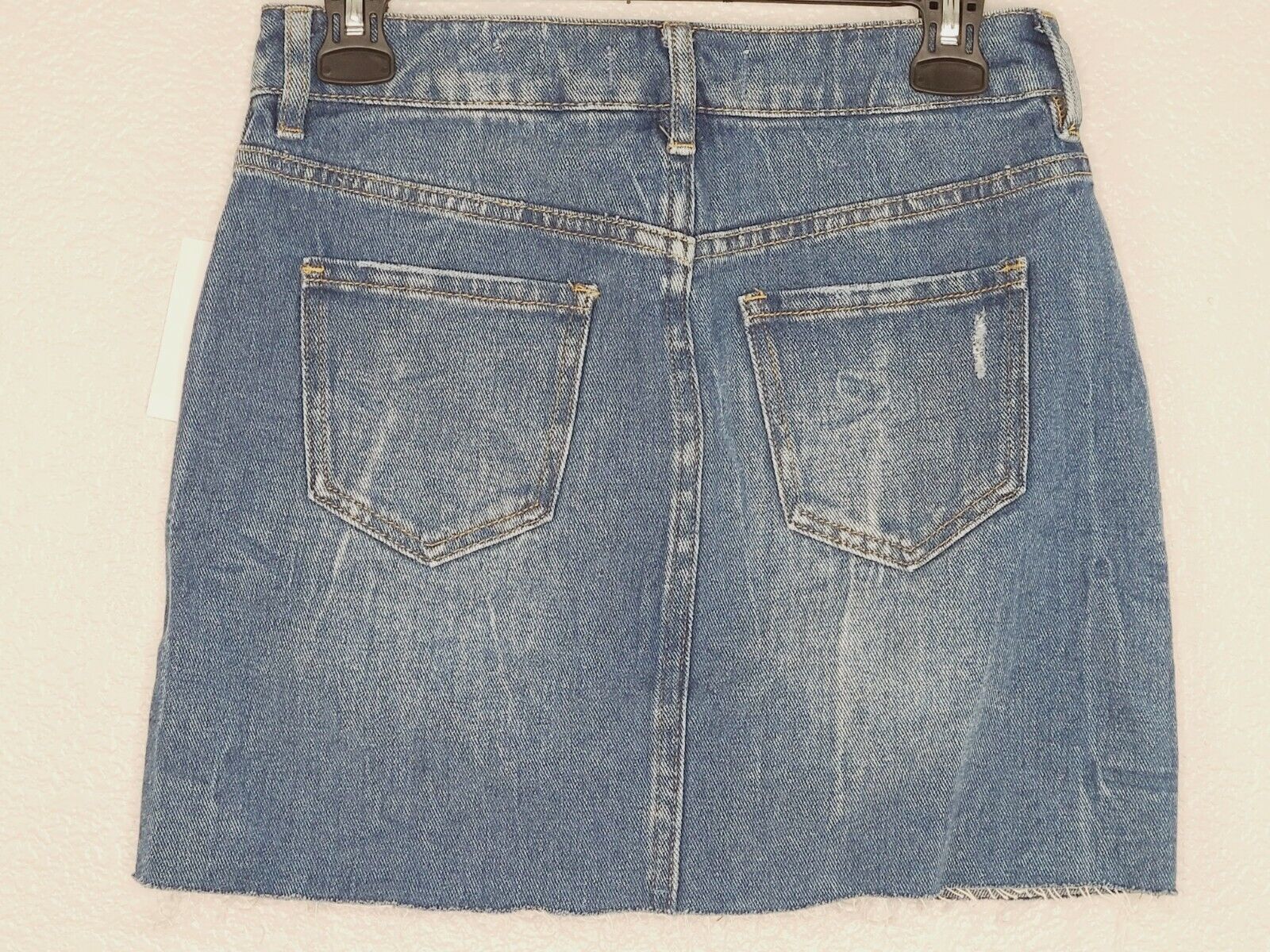 PacSun Los Angeles Women's Team Blue Frayed Raw Hem Jean Skirt Size 25